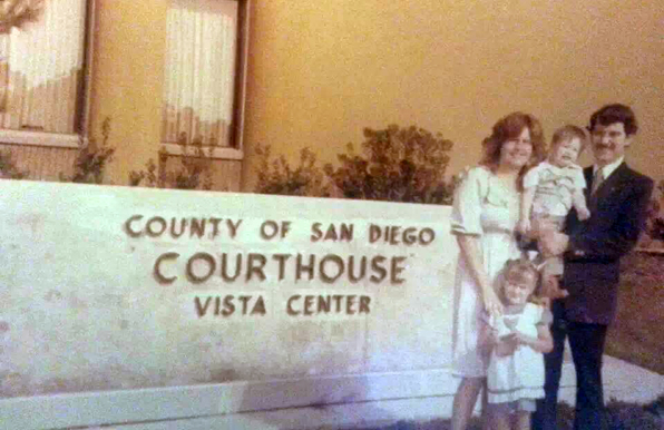 They day Andy was adopted and joined the Boles family with Patty, Richard and Lisa.