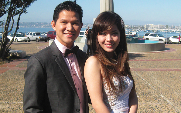 Groom Anh Pham and bride Anh Nguyen of Del Mar. 