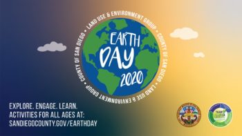 earth day logo with sandiegocounty.gov/earthday link