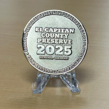 back of the Warrior Hike challenge coin