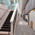 a hallway and stairwell