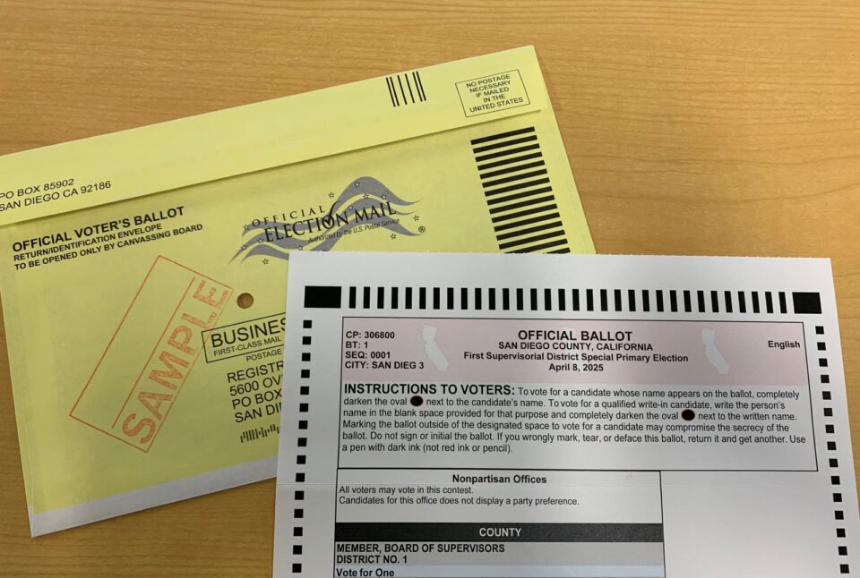 mail ballot and envelope