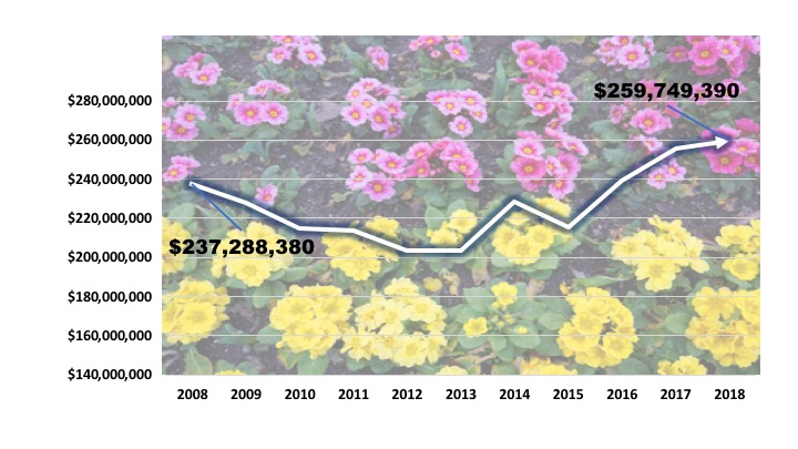 Bedding Plants, Color and Herbaceous Perennials graph
