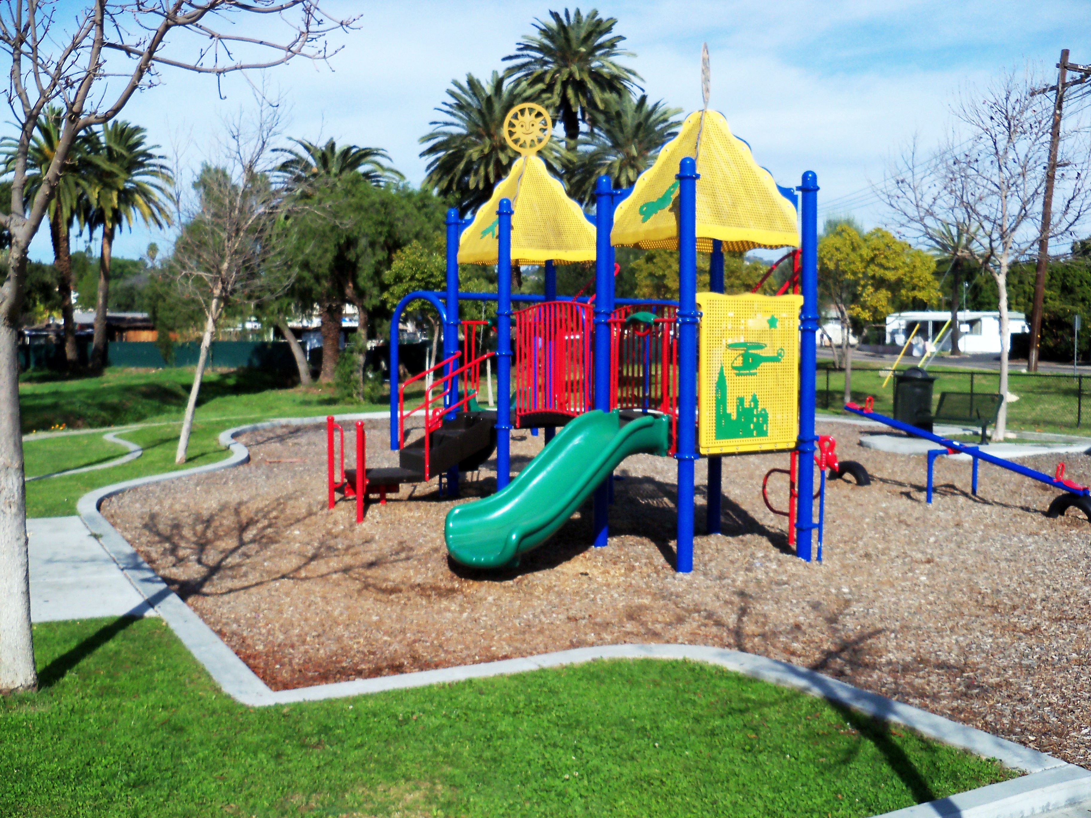 playground structures in a park