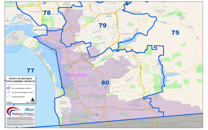 Map of the assembly districts