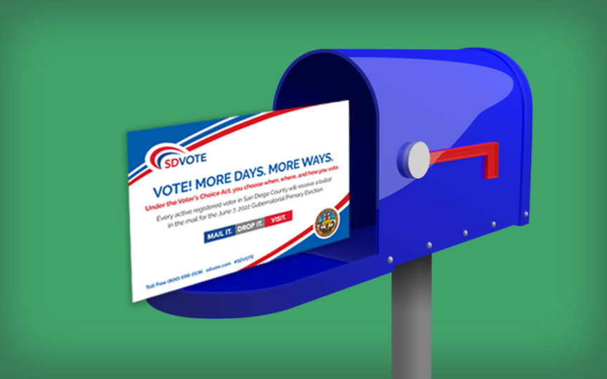 election material in a mailbox