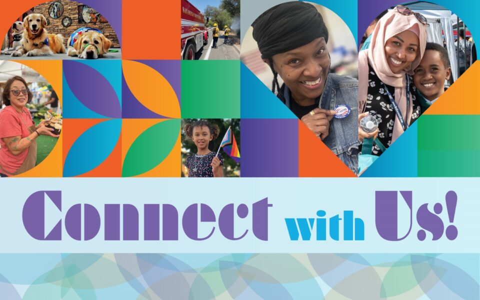 Annual Report Cover says Connect With Us