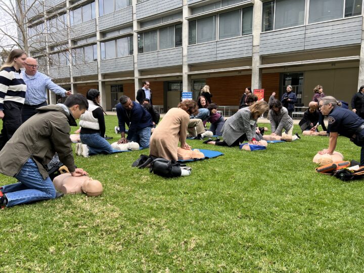 A hands-only CPR demonstration