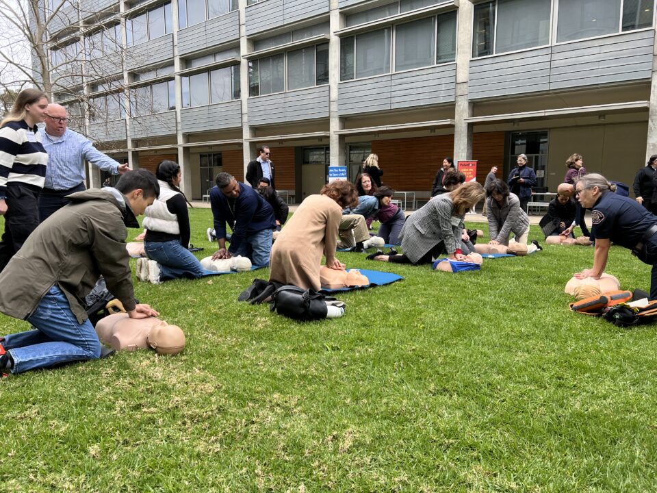 A hands-only CPR demonstration