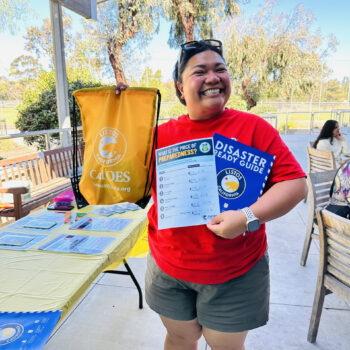 Smiling woman was prize winner 
