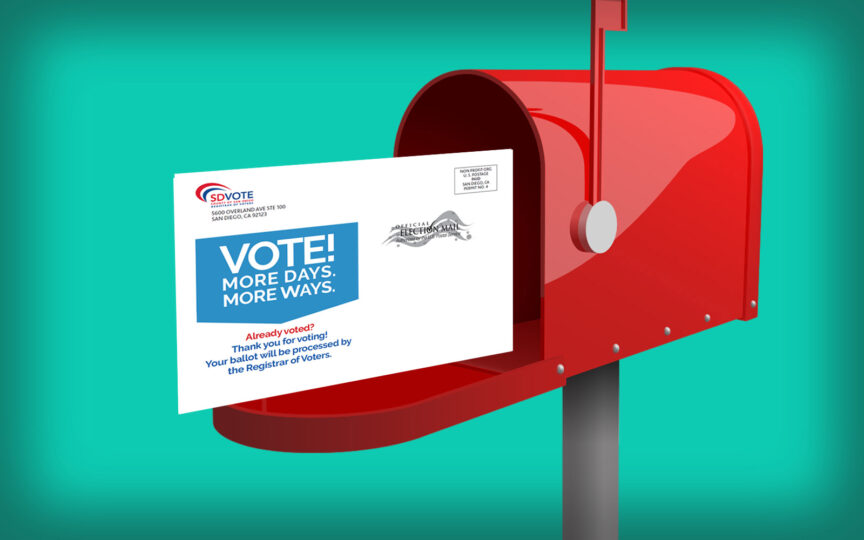 postcard in mailbox