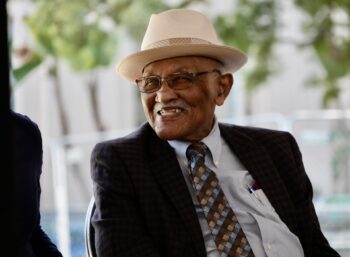 Leon Williams outside the CAC