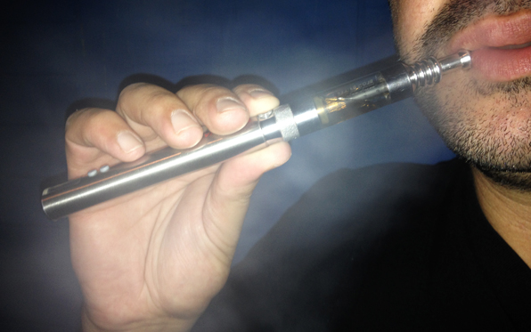 man vaping
