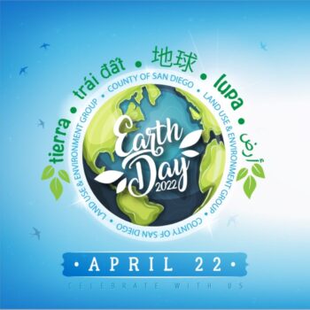 grpahic of earth with "Earth Day 2022" on it