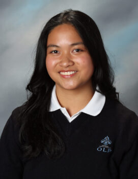 Teen girl smiling