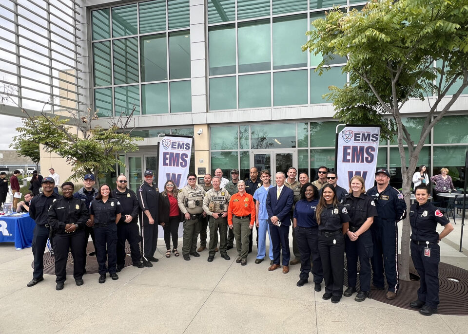 EMTs, paramedics and first responders at EMS Week event.