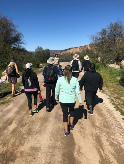 Women hiking.