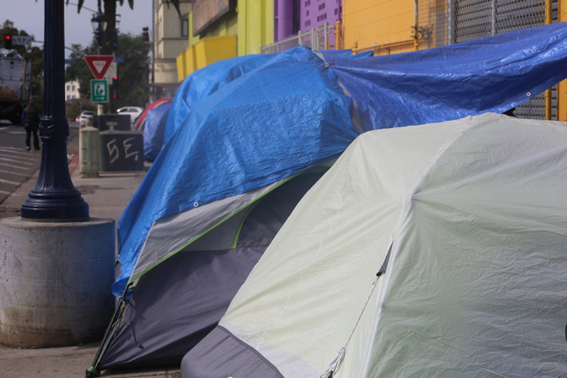 tents on the street