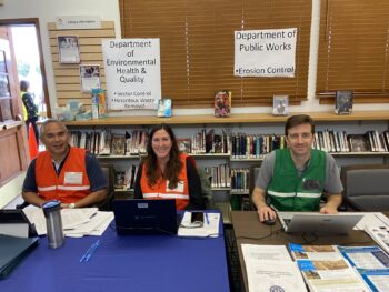 Representatives from the departments of Environmental Health & Quality and Public Works