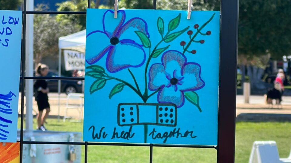 Drawing with flowers- we heal together