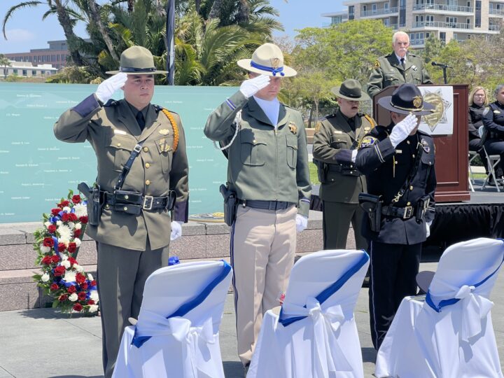 San Diego Law Enforcement attending memorial ceremony.