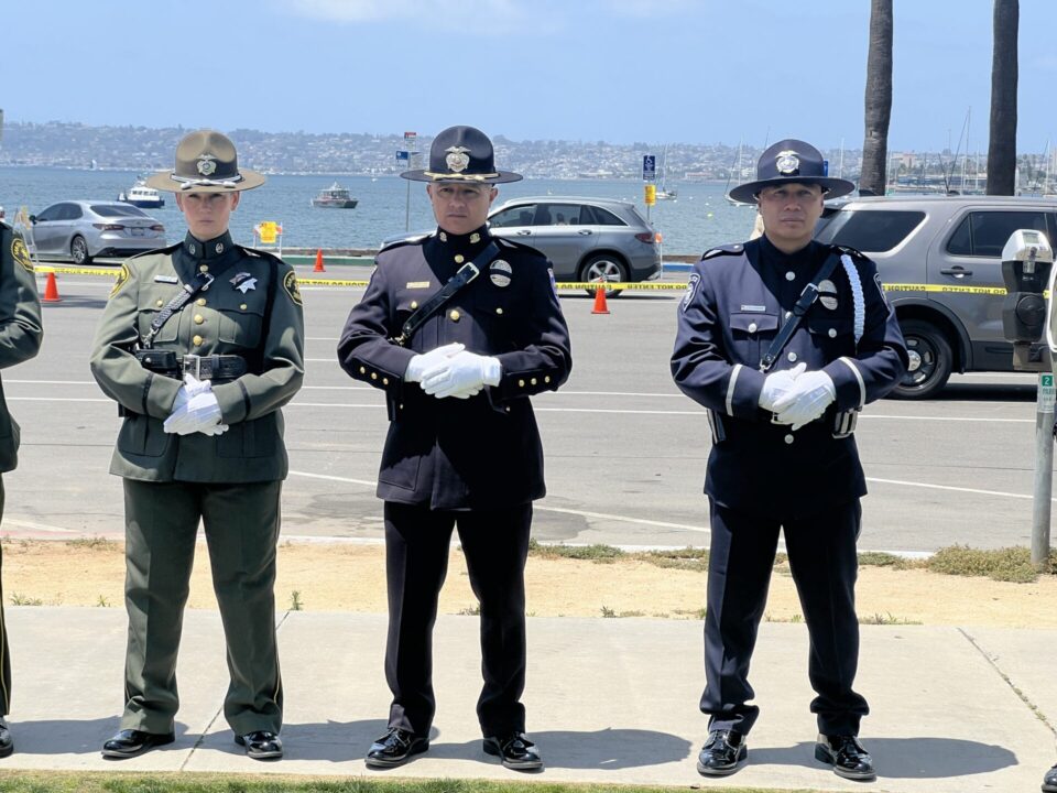 San Diego Law Enforcement attending Memorial ceremony.