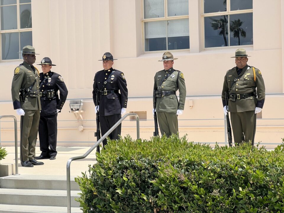 San Diego Law Enforcement attending memorial ceremony.