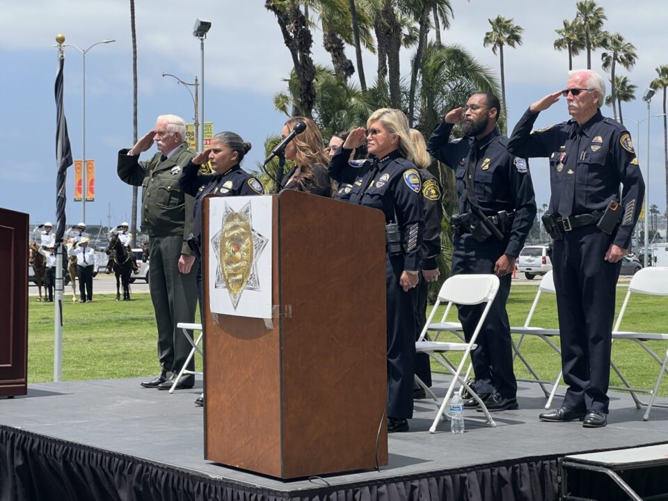 San Diego Law Enforcement attending memorial ceremony.