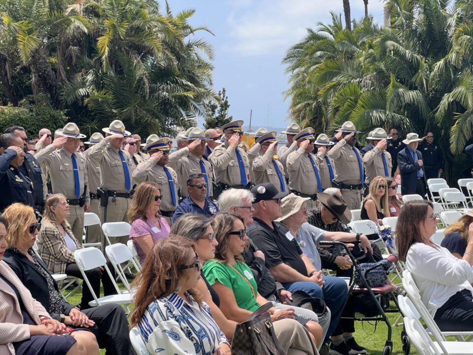 San Diego Law Enforcement attending memorial ceremony.