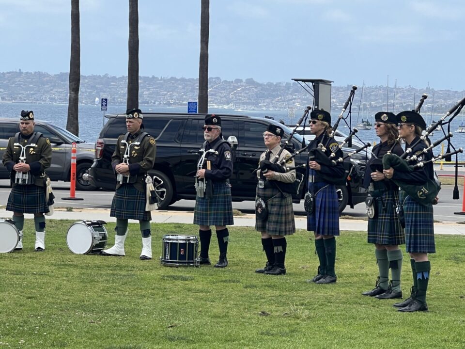 Band playing at San Diego Law Enforcement memorial ceremony.