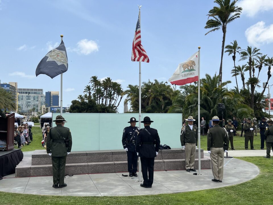 San Diego Law Enforcement attending memorial ceremony.