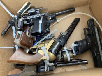 a box of guns