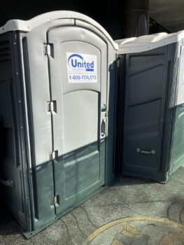 portable toilets outside
