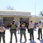 Deputies watching ribbon cutting celebration at Mt. Laguna Fire Station 49