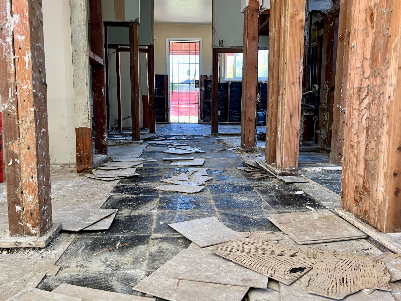 flood-damaged building