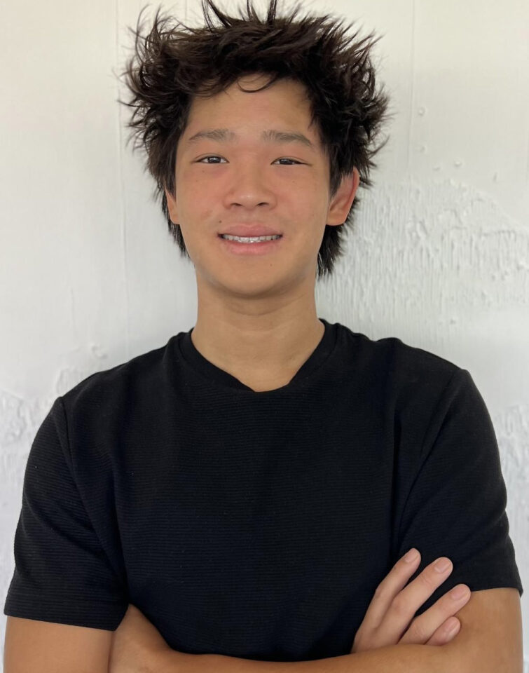Teen boy smiling
