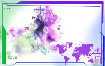 a woman's silhouette imposed on top of a world map