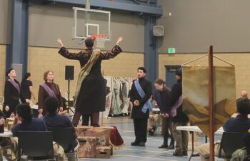 Actors performing Shakespeare