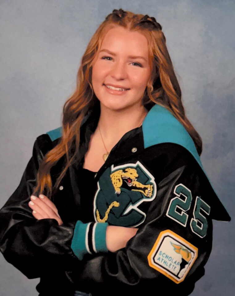 Teen girl smiling