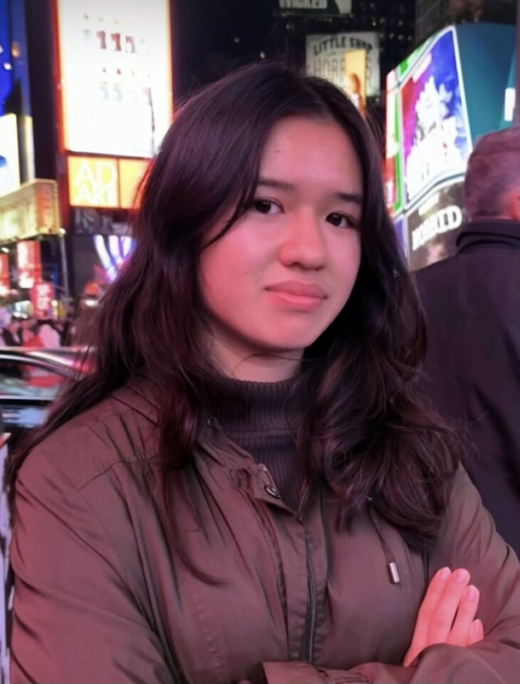 Teen girl smiling 