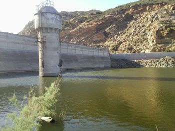 a dam at Lake Morena