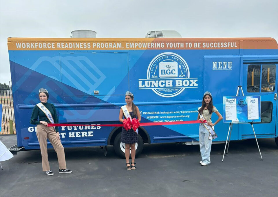 Ribbon cutting for new food truck.