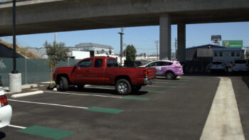 truck in a parking lot
