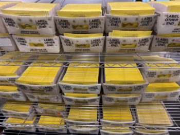 returned mail ballots on shelves