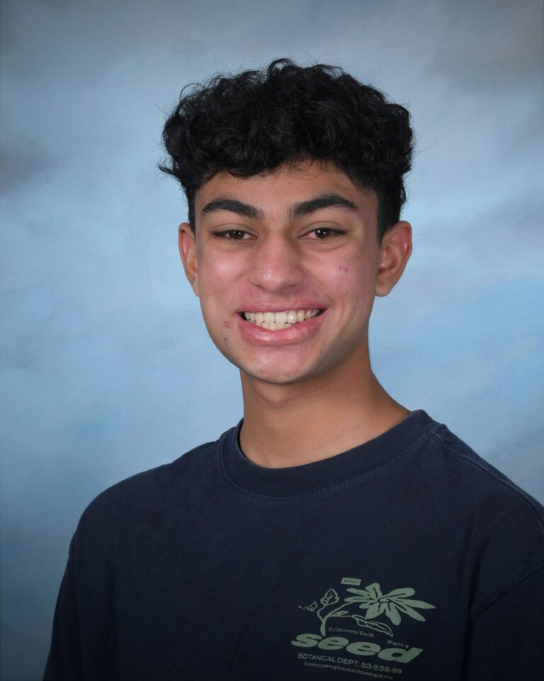 Teen boy smiling 