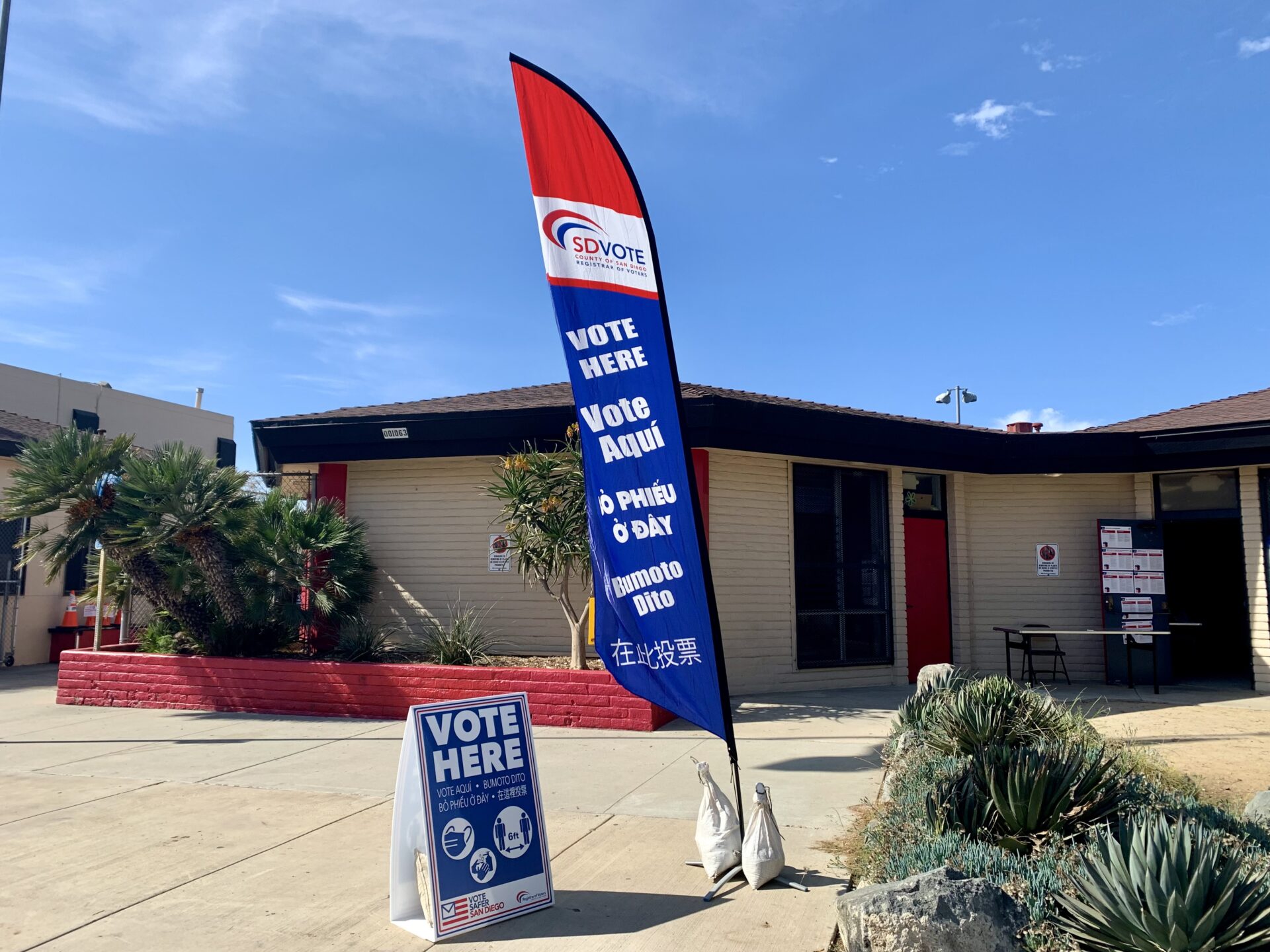 North Park Vote Center flag