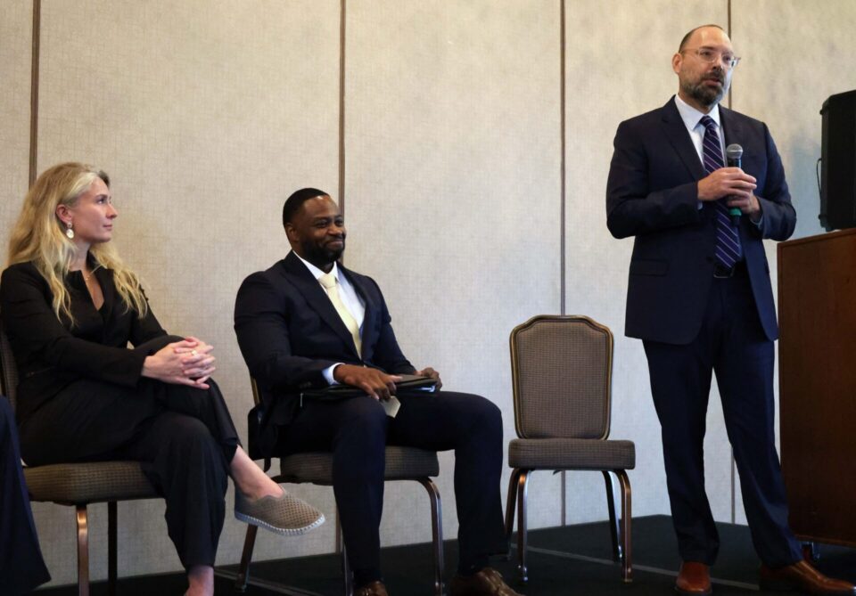 Deputy CAO Andrew Strong at the PFJ award ceremony.