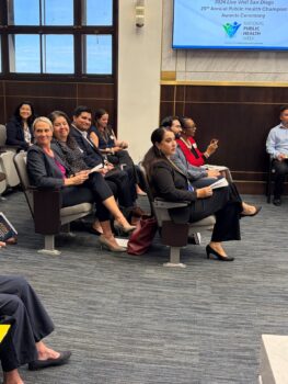 Audience listening to speaker