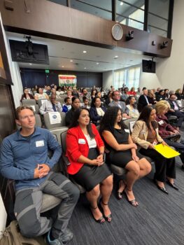 Audience listening to speaker
