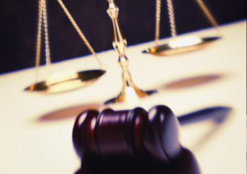 scales of justice and a gavel